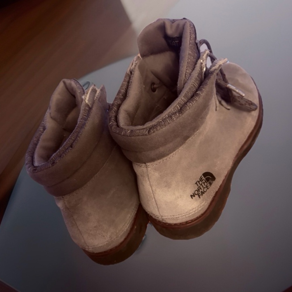 The North Face Ballard Roll Down Grey Suede HydroSeal Heat Seeker Boots Wmns 7.5 - Picture 5 of 13